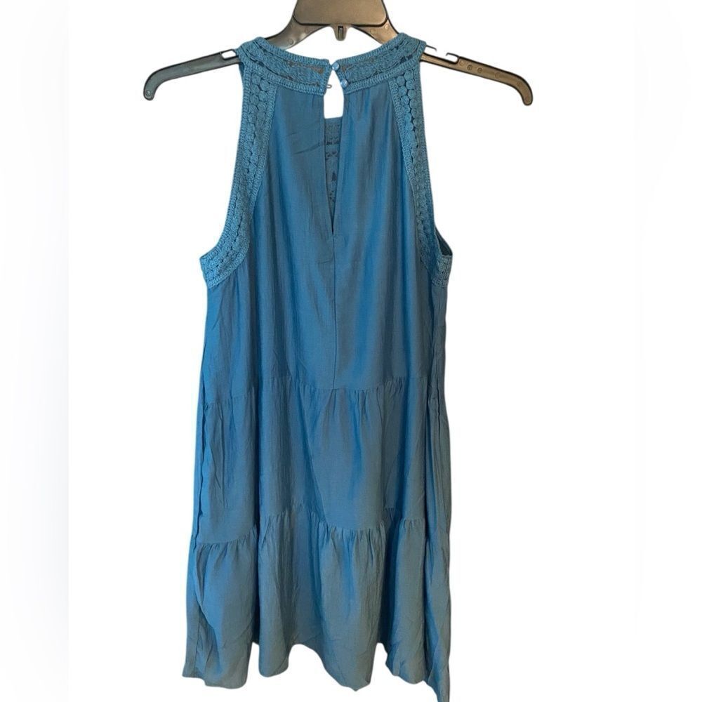 Kirundo Sz M NWT Summer Casual Sleeveless Crochet Halter A-Line Vacation Dress - Picture 2 of 12